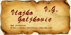 Vlajko Galjković vizit kartica